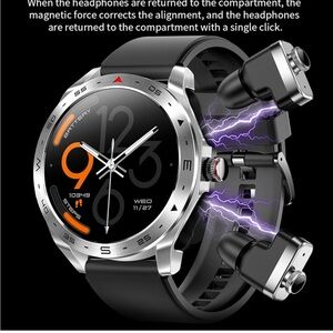 Smart watch with earbuds
